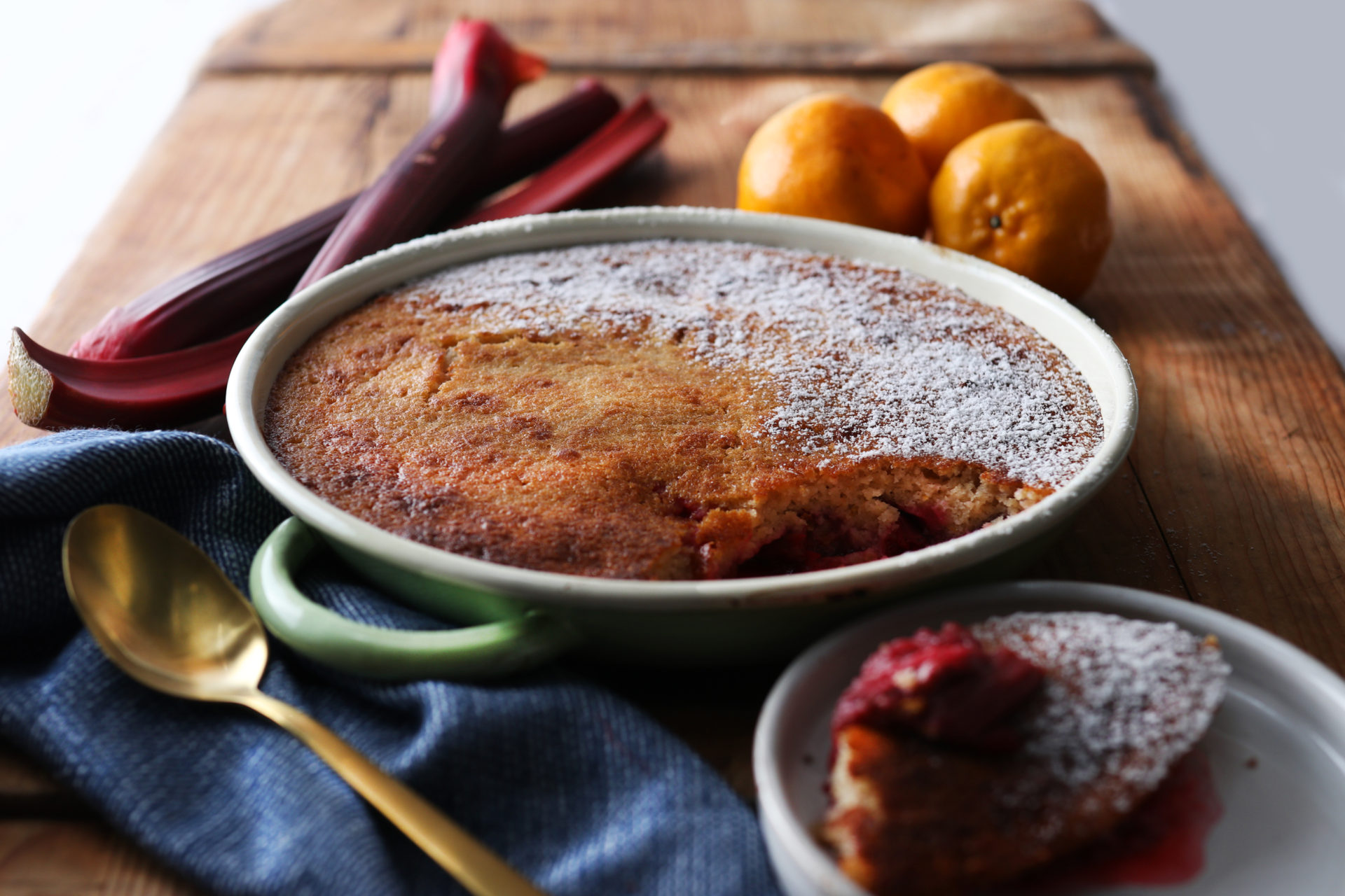 Rhubarb & Mandarin Pudding